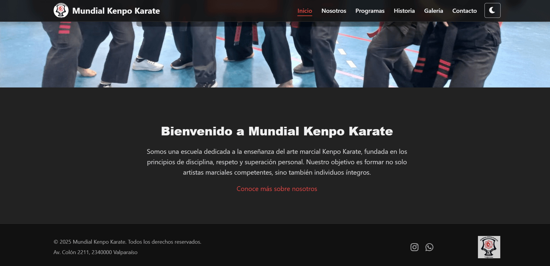 Vista previa del proyecto Mundial Kenpo Karate - Sitio Web Oficial