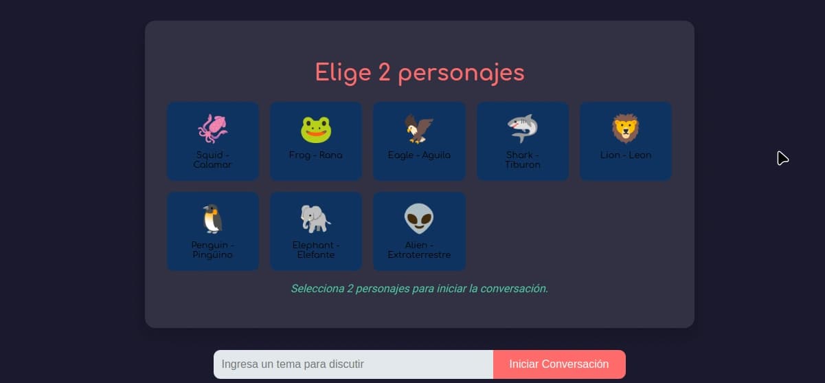 Vista previa del proyecto React Animals - App de Animales
